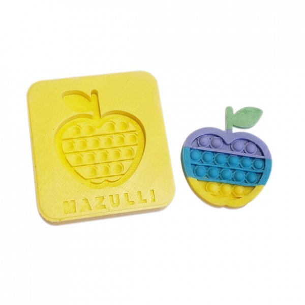 Molde Silicone Fidget Toy Maça Cod. 2344 - Mazulli