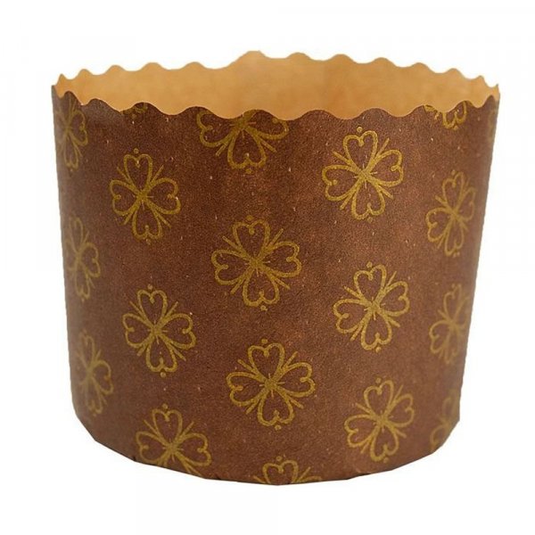 Forma Para Panetone 500G Kraft Marrom 12Unid - Ecopack