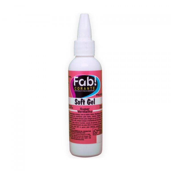 Corante Soft Gel Super Vermelho 60G - Fab!