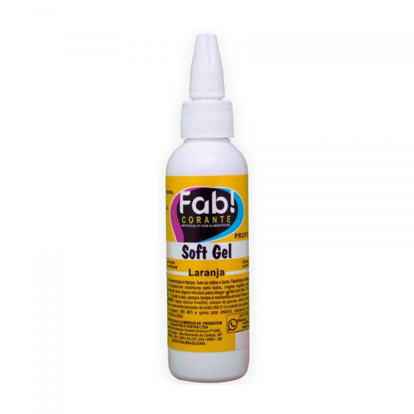 Corante Soft Gel Laranja 60G - Fab!