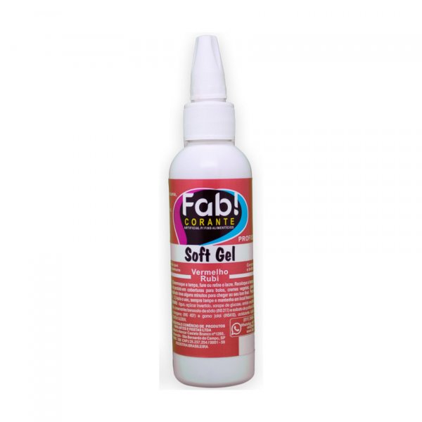 Corante Soft Gel Vermelho Rubi 60G - Fab!