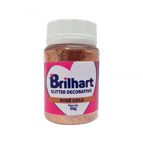 Glitter Rosê Gold P/ Superfície 50G - Brilhart