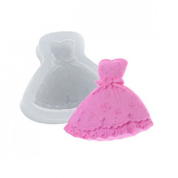 Molde De Silicone - Vestido De Casamento - Ref. 413 - Flexarte