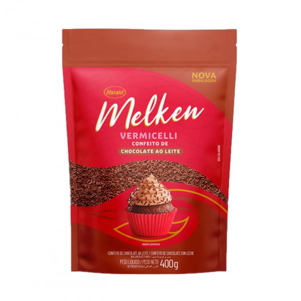 Confeito Vermicelli Chocolate Ao Leite 400G - Melken