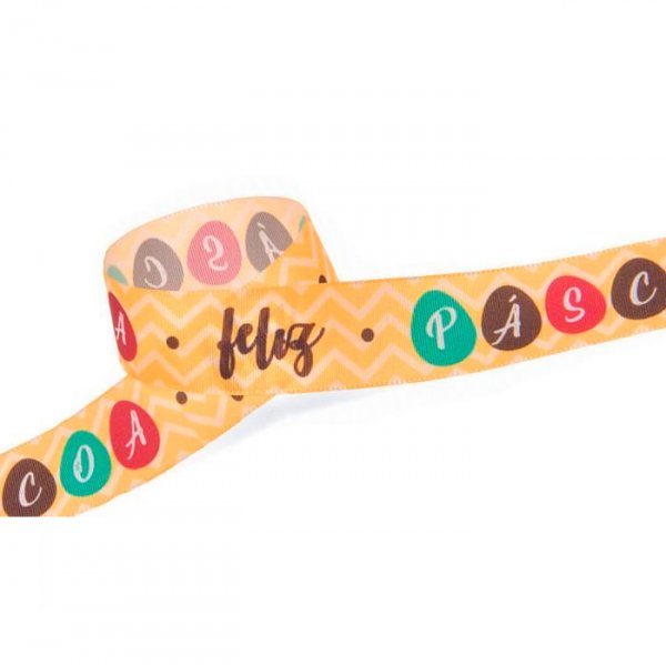 Fita Feliz Páscoa Cor 004 10M X 22Mm - Fitas Progresso