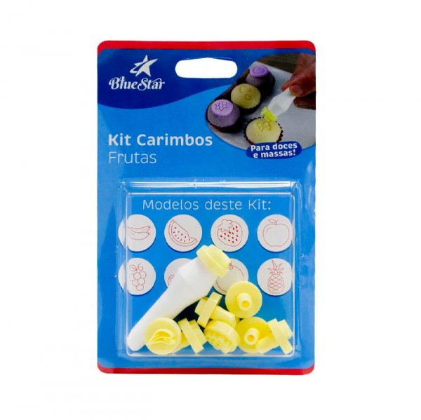 Kit Carimbos Frutas Amarela - 8 Peças - Blue Star