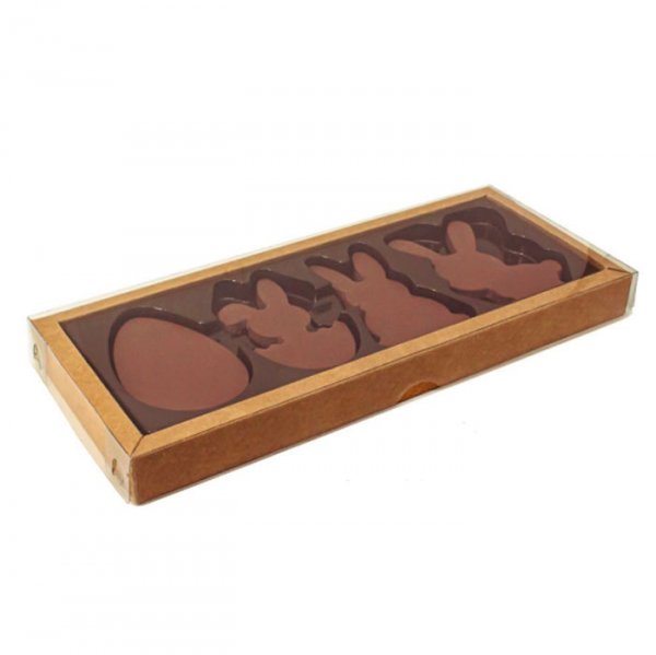 Caixa Páscoa Plano 4 Cavidades Kraft 5 Unidades - Crystal Forming