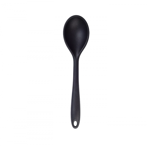 Colher Silicone Duplo Preto - Oikos