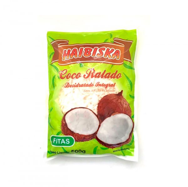 Coco Ralado Desidratado Integral Fita 500G - Haibiska