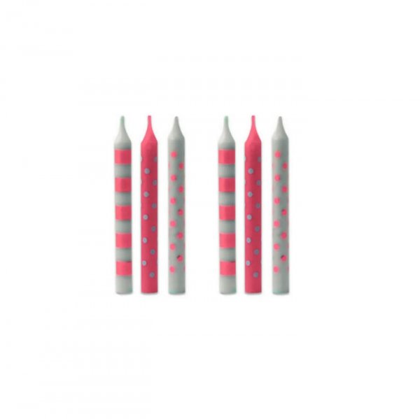 Vela Palito Rosa Bebe V018 12 Unidades - Silver Festas