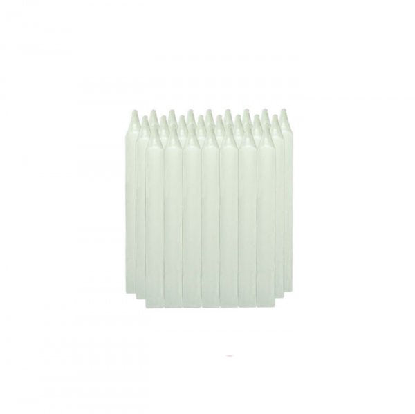 Vela Palitinho Lisa Branca 16 Velas - Silver Festas