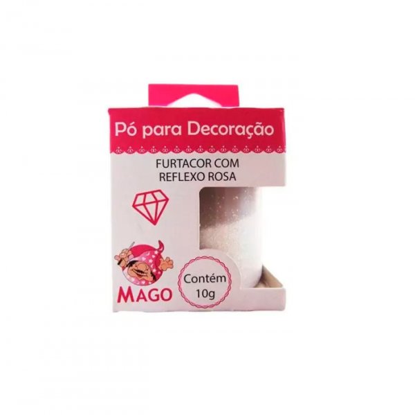Pó Para Decoração Furtacor Com Reflexo Rosa 10G - Mago