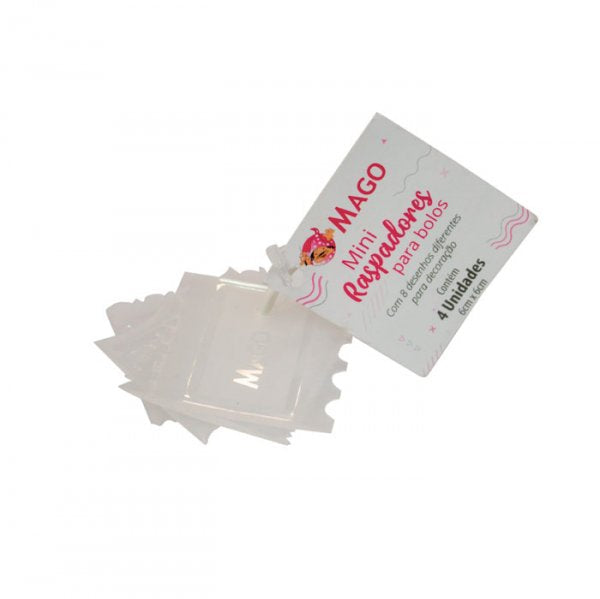 Mini Raspador Transparente Para Bolos 4 Unidades 8 Desenhos Diferentes - Mago