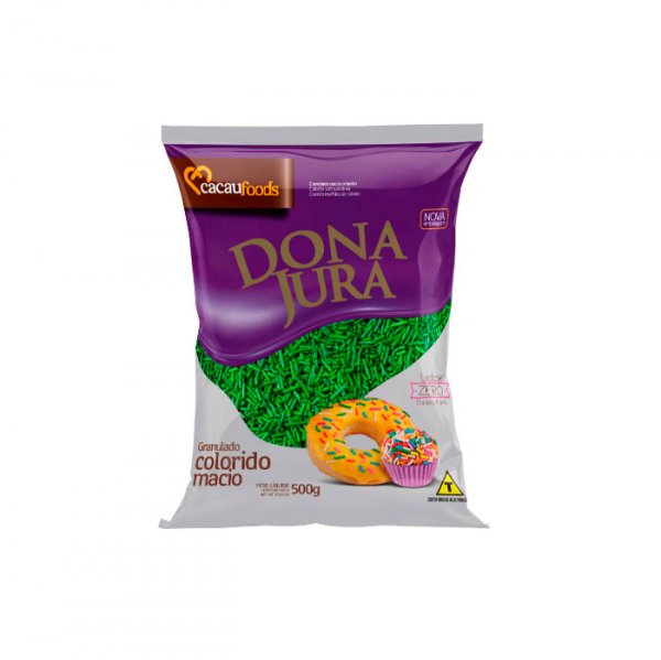 Granulado Macio Verde Dona Jura 500G - Decora Festa