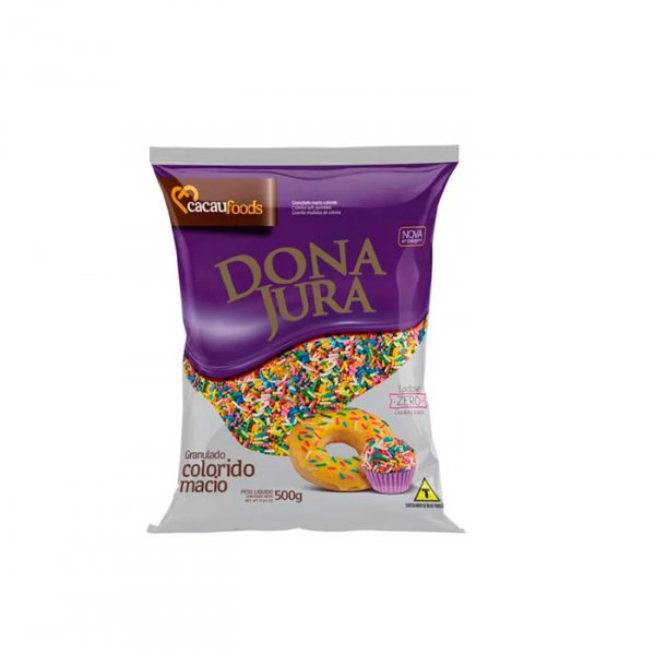 Granulado Macio Colorido Dona Jura 500G - Decora Festa