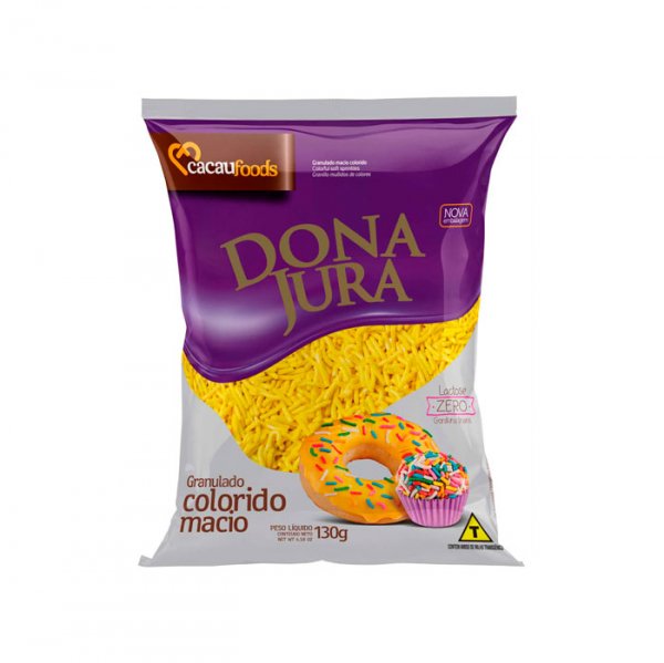 Granulado Macio Amarelo Dona Jura 500 G - Decora Festa