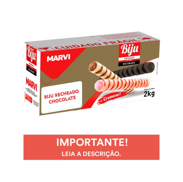 Biju Biscoito Recheado Chocolate - 2Kg - Marvi