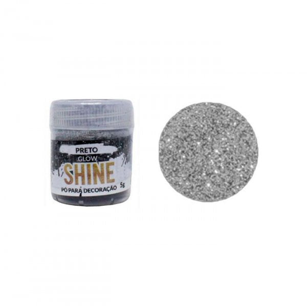 Glitter Glow Preto 5Gr Shine - Iceber Chef