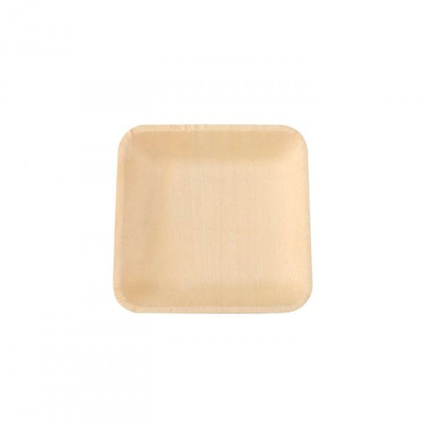 Prato De Madeira Quadrado C/10 - Silver Festas