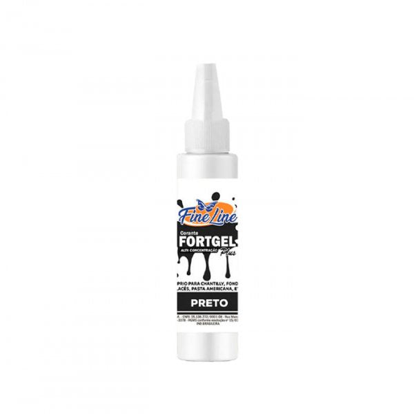 Corante Fortgel 30G Preto - Fine Line