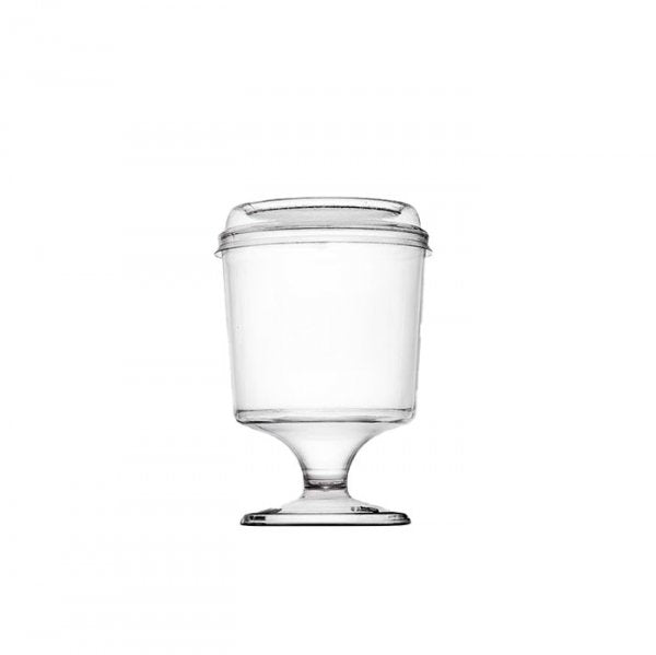 Taça Pit 050 Com Tampa Pet 10 Unidades - 45Ml - Plastilânia