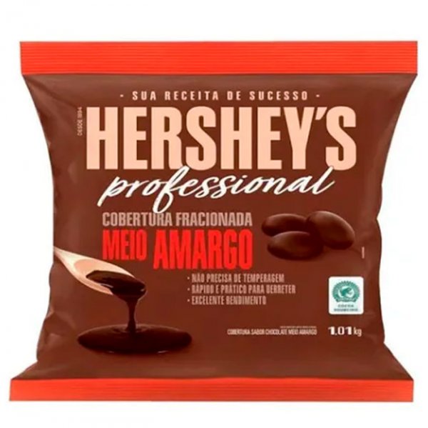 Cobertura Fracionada em Moedas de Chocolate Meio Amargo - 1,01Kg - Hershey's Professional