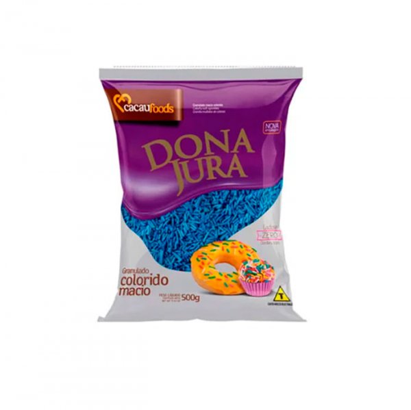 Granulado Macio Azul Dona Jura 500G - Decora Festa
