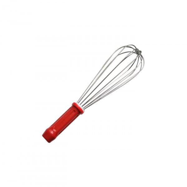 Batedor Fouet Fio Grosso Inox Vermelho Profissional 30Cm - Solrac