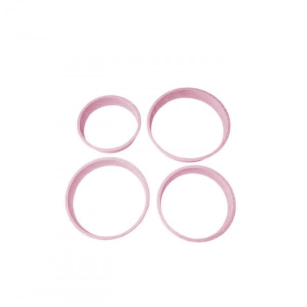 Jogo Cortador Redondo Poliestireno 4 Peças Rosa - Solrac