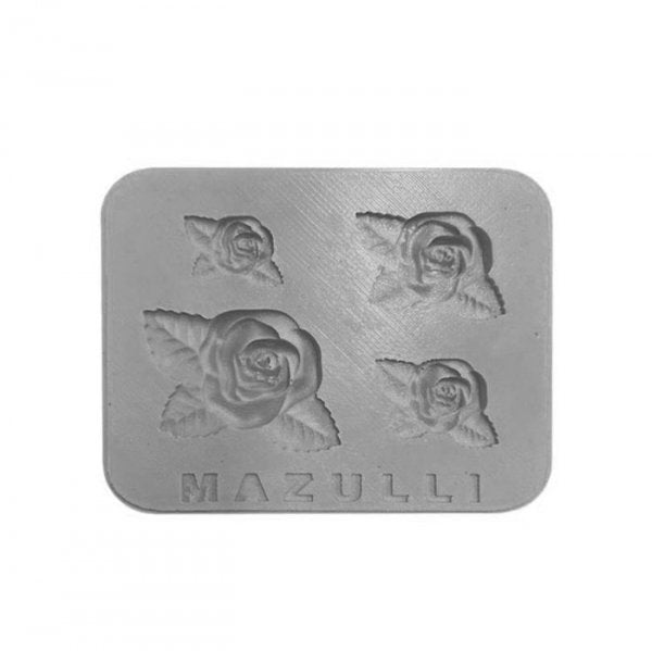 Molde Silicone Rosas Com Folhas Cod. 2281 - Mazulli