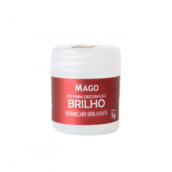 Pó Para Decoração Brilho - Vermelho Brilhante 5G - Mago