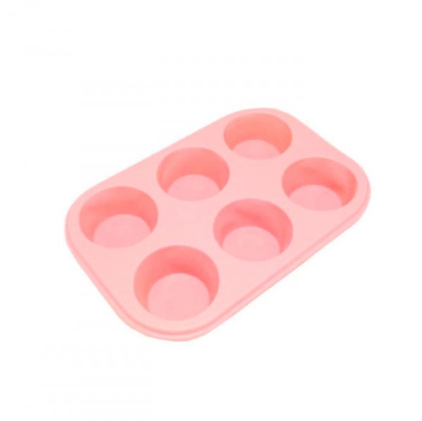 Forma Silicone Redondo Allonsy 6 Cavidades 25X17X3Cm Rosa - Cromus