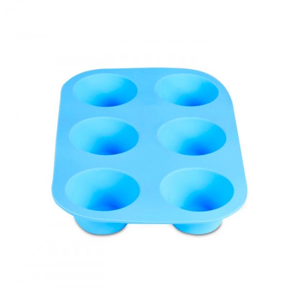 Forma Silicone Redondo Allonsy 6 Cavidades 25X17X3Cm Azul - Cromus