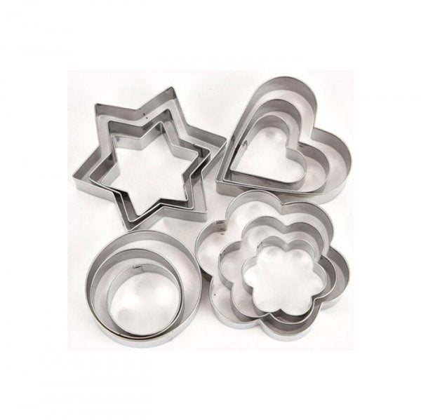 Conjunto De Cortadores Inox Diversos 12 Unidades Allonsy - Cromus