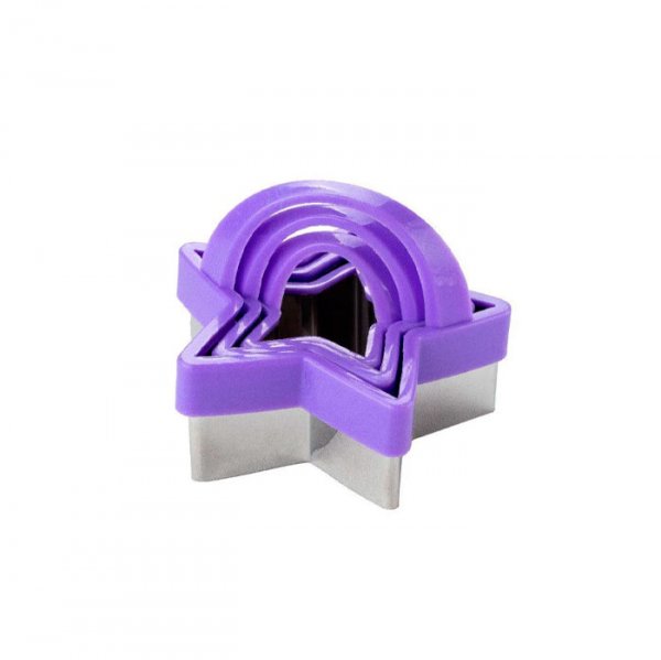 Conjunto De Cortadores Plástico/Inox Estrela Allonsy 3 Unidades - Cromus