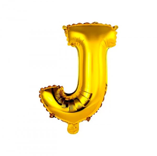 Balão Metalizado Letra Ouro "J" 16 - 40Cm - Mundo Bizarro