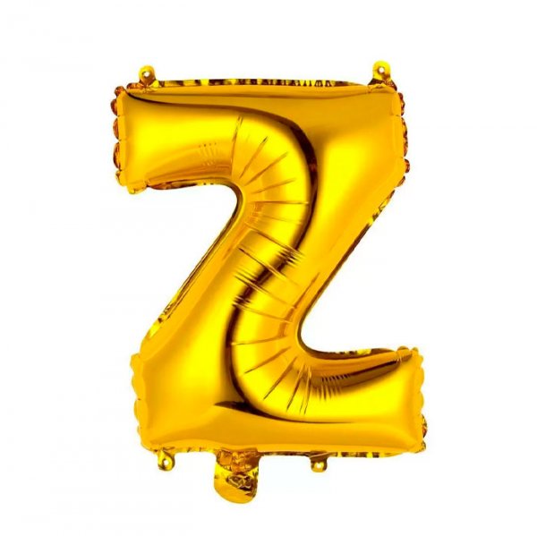 Balão Metalizado Letra Ouro "Z" 16 - 40Cm - Mundo Bizarro