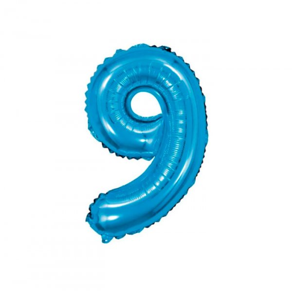 Balão Metalizado N°9 Azul - Mundo Bizarro