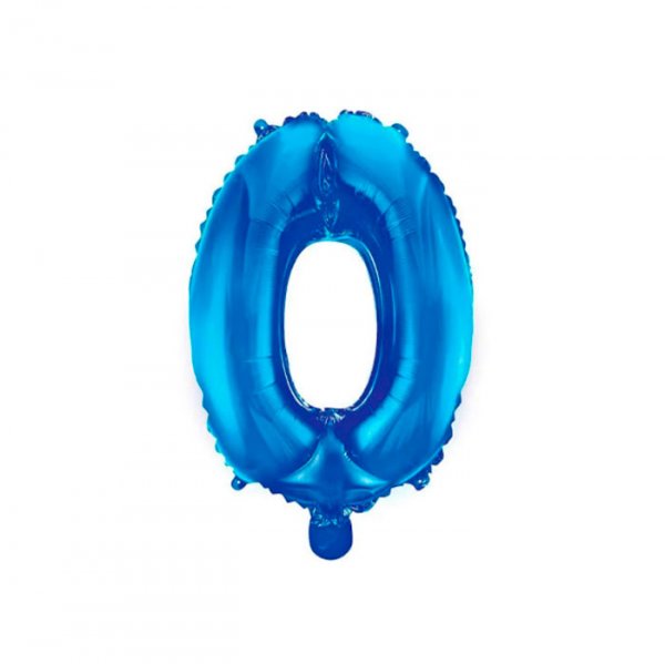 Balão Metalizado Azul N°0 - Mundo Bizarro