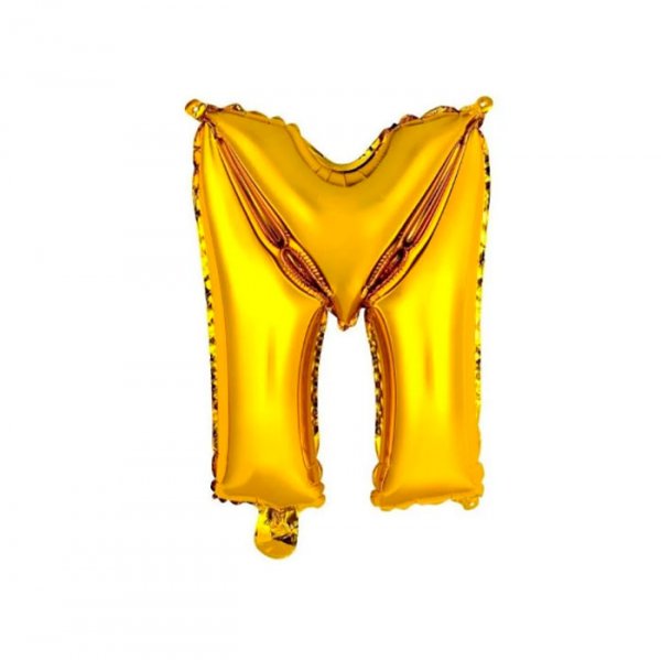 Balão Metalizado Letra Ouro - M 16' - Mundo Bizarro