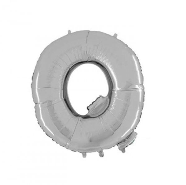 Balão Metalizado 'Letra Q' Prata - Tam.40'' - Grabo