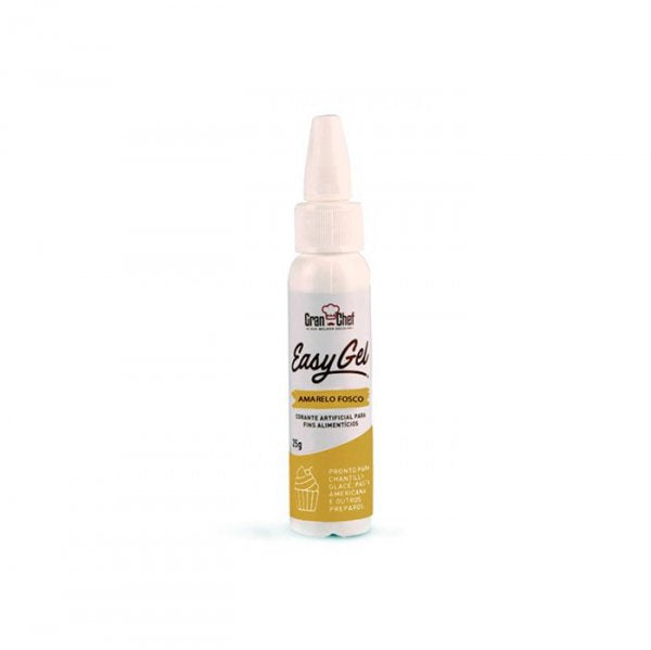 Corante Easy Gel Amarelo Fosco 25g - Gran Chef