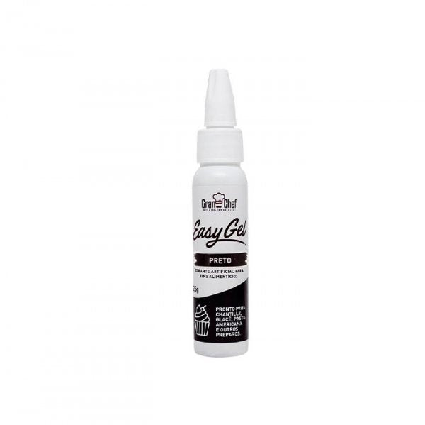 Corante Easy Gel Preto 25g - Gran Chef