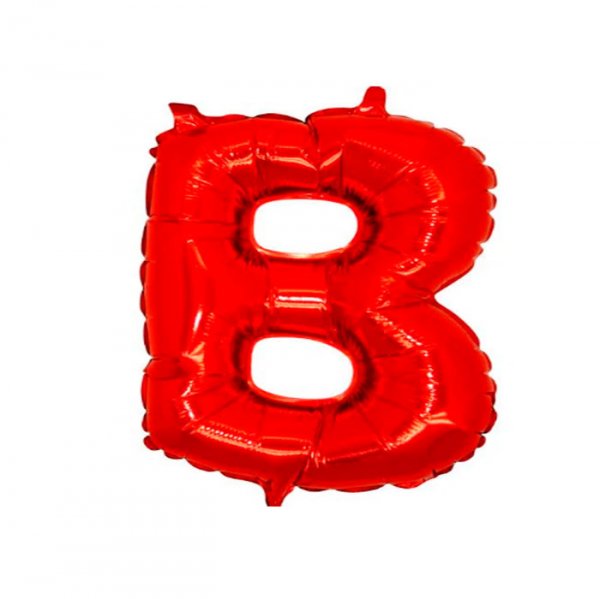 Balão Metalizado Letra 'B' Vermelha - Tam.14" - Megatoon