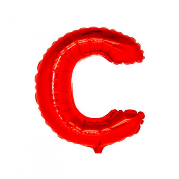 Balão Metalizado Letra 'C' Vermelha - Tam.14" - Megatoon