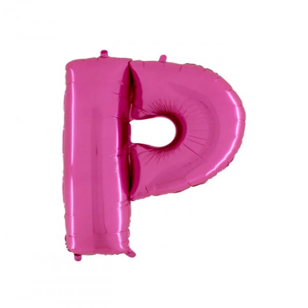 Balão Metalizado Letra 'P' Pink - Tam.14" - Megatoon