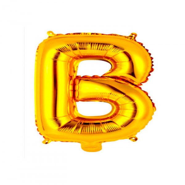 Balão Metalizado Letra 'B' Ouro - Tam. 14" - Grabo