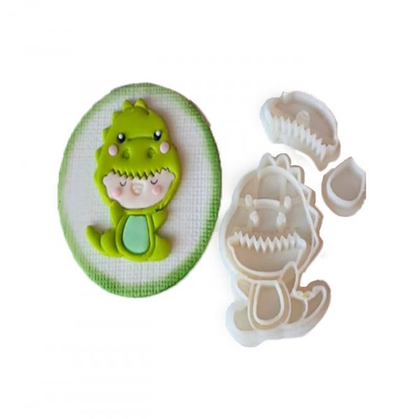 Cortador Dinossauro Baby Mod 06 - 3 Pçs - Cia Do Molde