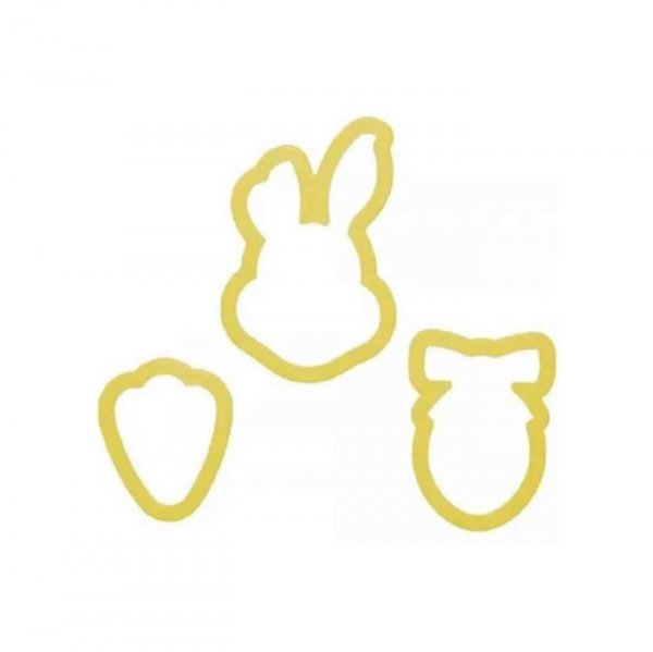 Kit Cortador Coelho - 3 Peças - Blue Star