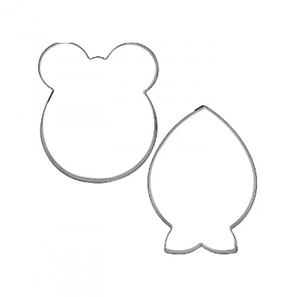 Kit Cortador Inox Menina E Urso - R.R. Oliveira